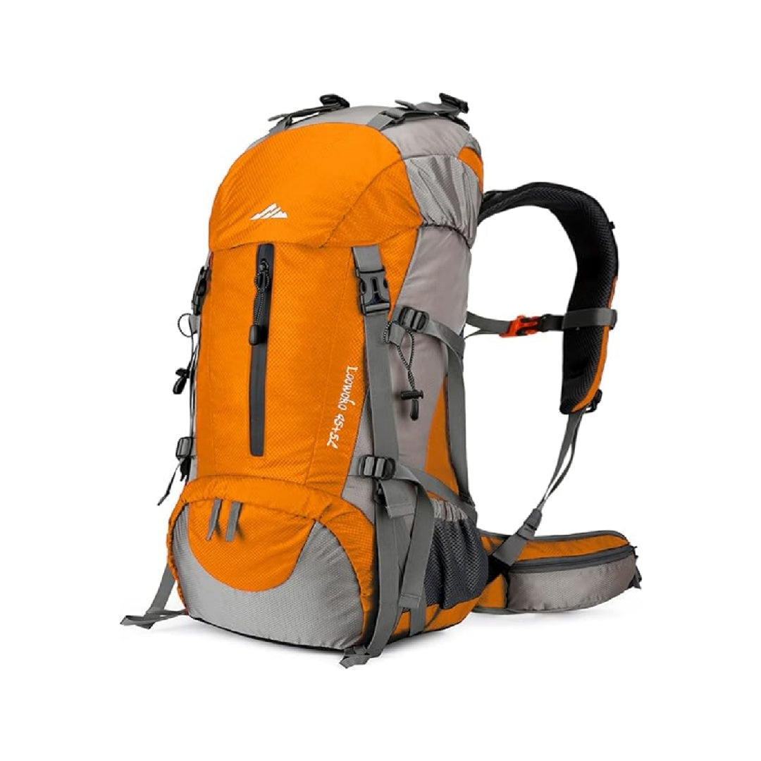 Loowoko 50L Hiking Backpack, Waterproof Camping Essential Bag, 45+5L Lightweight Backpack