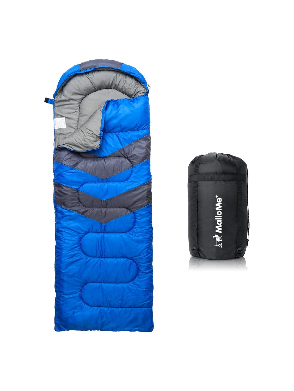 MalloMe Adult Sleeping Bag for Cold and Warm Weather, Hiking Sleep Essentials