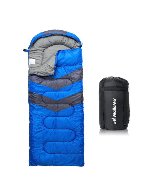 MalloMe Adult Sleeping Bag for Cold and Warm Weather, Hiking Sleep Essentials