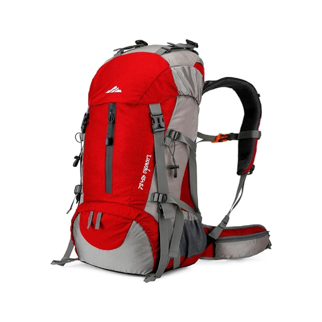 Loowoko 50L Hiking Backpack, Waterproof Camping Essential Bag, 45+5L Lightweight Backpack