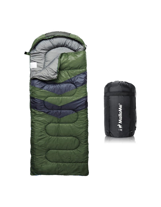 MalloMe Adult Sleeping Bag for Cold and Warm Weather, Hiking Sleep Essentials