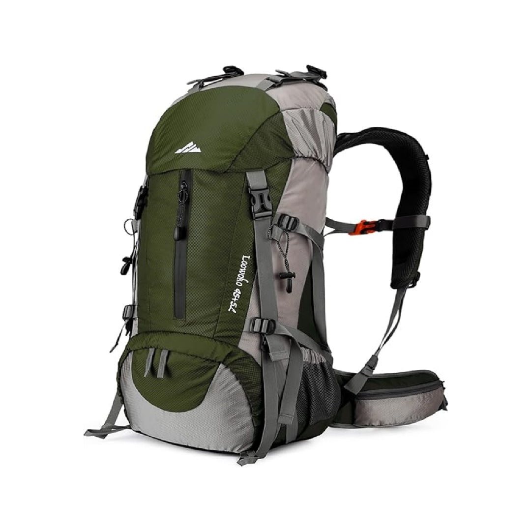 Loowoko 50L Hiking Backpack, Waterproof Camping Essential Bag, 45+5L Lightweight Backpack